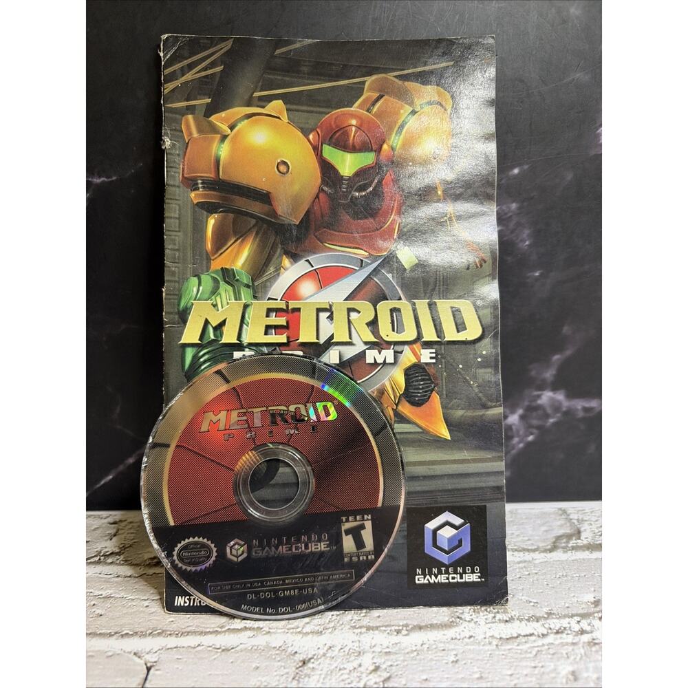 Metroid Prime Nintendo Gamecube Loose Disc / Manual T&W Clean